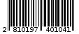 Γραμμωτός κωδικός 2810197401041