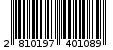 Γραμμωτός κωδικός 2810197401089