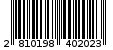 Γραμμωτός κωδικός 2810198402023