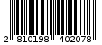 Γραμμωτός κωδικός 2810198402078