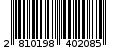 Γραμμωτός κωδικός 2810198402085