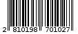 Γραμμωτός κωδικός 2810198701027