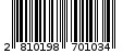 Γραμμωτός κωδικός 2810198701034