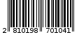 Γραμμωτός κωδικός 2810198701041