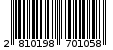 Γραμμωτός κωδικός 2810198701058