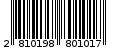 Γραμμωτός κωδικός 2810198801017