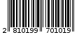 Γραμμωτός κωδικός 2810199701019