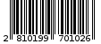 Γραμμωτός κωδικός 2810199701026