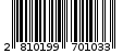 Γραμμωτός κωδικός 2810199701033