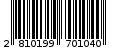 Γραμμωτός κωδικός 2810199701040