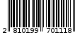 Γραμμωτός κωδικός 2810199701118