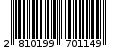 Γραμμωτός κωδικός 2810199701149
