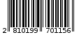 Γραμμωτός κωδικός 2810199701156