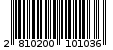 Γραμμωτός κωδικός 2810200101036