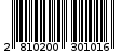 Γραμμωτός κωδικός 2810200301016