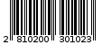 Γραμμωτός κωδικός 2810200301023