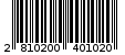 Γραμμωτός κωδικός 2810200401020