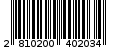 Γραμμωτός κωδικός 2810200402034