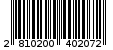 Γραμμωτός κωδικός 2810200402072