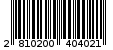 Γραμμωτός κωδικός 2810200404021