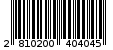 Γραμμωτός κωδικός 2810200404045