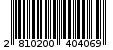 Γραμμωτός κωδικός 2810200404069