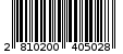 Γραμμωτός κωδικός 2810200405028