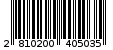 Γραμμωτός κωδικός 2810200405035