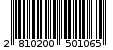 Γραμμωτός κωδικός 2810200501065