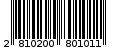Γραμμωτός κωδικός 2810200801011