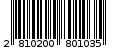 Γραμμωτός κωδικός 2810200801035