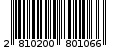 Γραμμωτός κωδικός 2810200801066