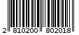 Γραμμωτός κωδικός 2810200802018