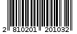 Γραμμωτός κωδικός 2810201201032