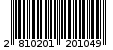 Γραμμωτός κωδικός 2810201201049