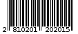 Γραμμωτός κωδικός 2810201202015