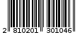 Γραμμωτός κωδικός 2810201301046