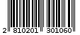 Γραμμωτός κωδικός 2810201301060