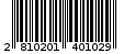 Γραμμωτός κωδικός 2810201401029