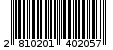 Γραμμωτός κωδικός 2810201402057