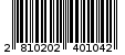 Γραμμωτός κωδικός 2810202401042