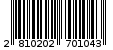 Γραμμωτός κωδικός 2810202701043