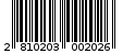 Γραμμωτός κωδικός 2810203002026