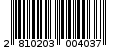 Γραμμωτός κωδικός 2810203004037