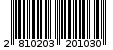 Γραμμωτός κωδικός 2810203201030