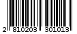 Γραμμωτός κωδικός 2810203301013