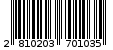 Γραμμωτός κωδικός 2810203701035