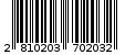 Γραμμωτός κωδικός 2810203702032