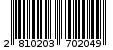 Γραμμωτός κωδικός 2810203702049