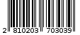 Γραμμωτός κωδικός 2810203703039